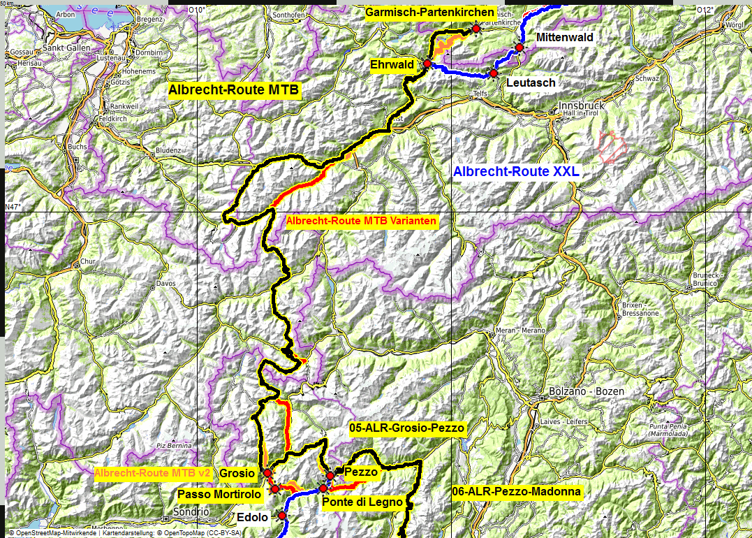 map Albrecht Route Mittelteil XXL MTB und v2