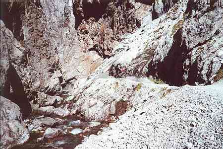 Val d'Uina - Ende der Schluchtstrecke