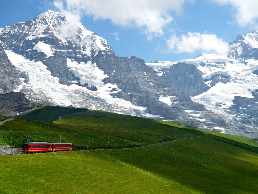 Jungfraubahn vor Jungfraujoch