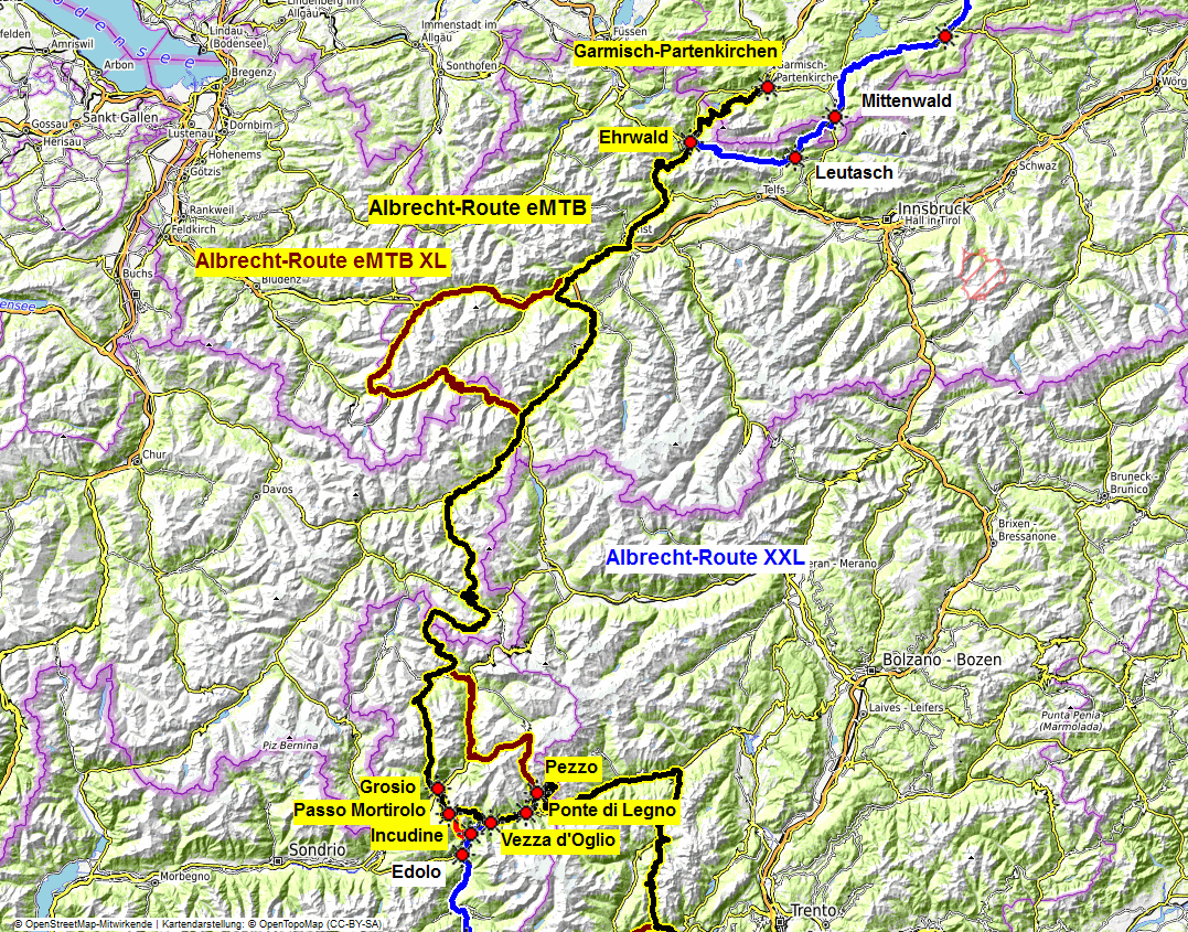map Albrecht Route Mittelteil XXL eMTB